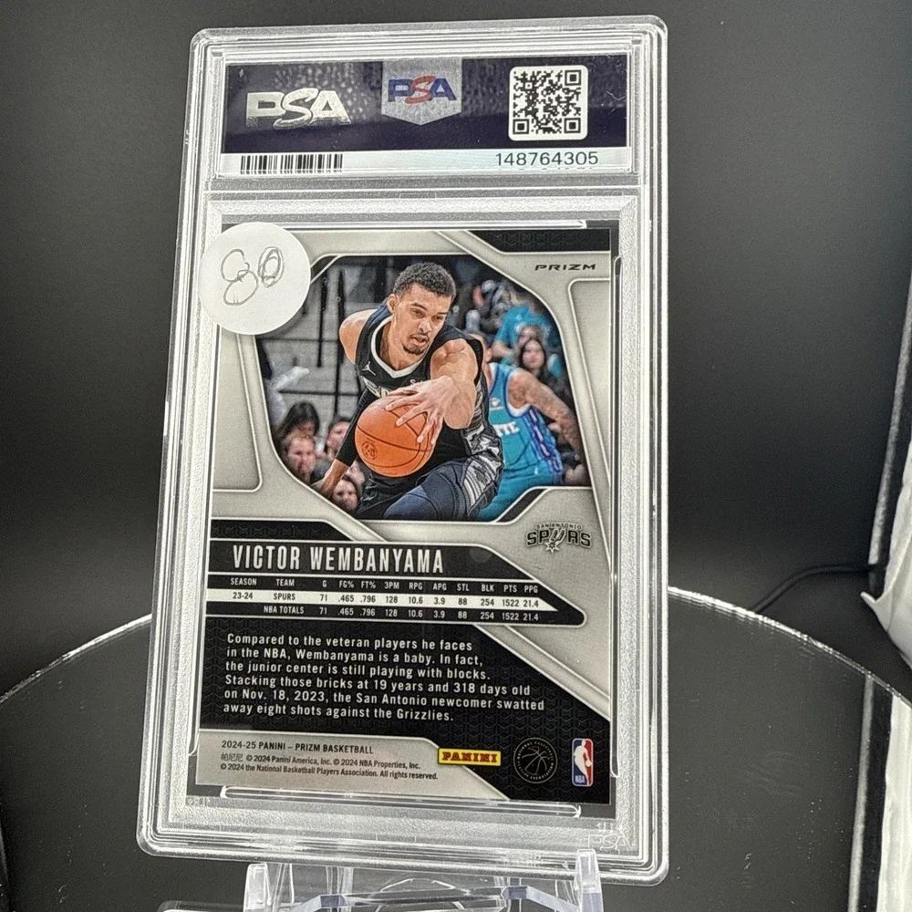 VICTOR WEMBANYAMA RED ICE PSA 8 2024 PRIZM #172 SAN ANTONIO SPURS